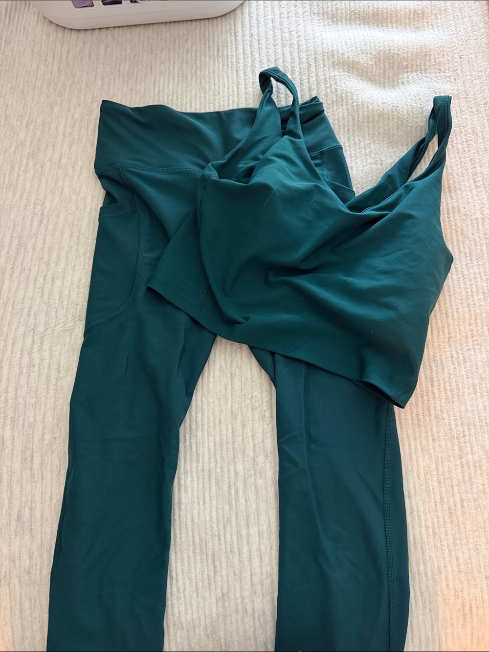 Old Navy Teal High-Rise Legging and Tank Set